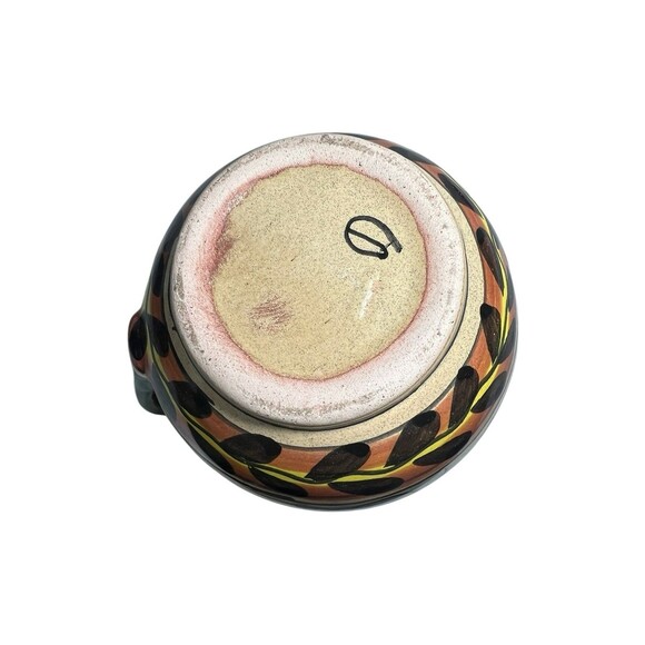 Vintage Hand Painted Water Tea Pitcher Grape Leaves Cluster Motif 6.5” Tall MCM - Picture 5 of 12